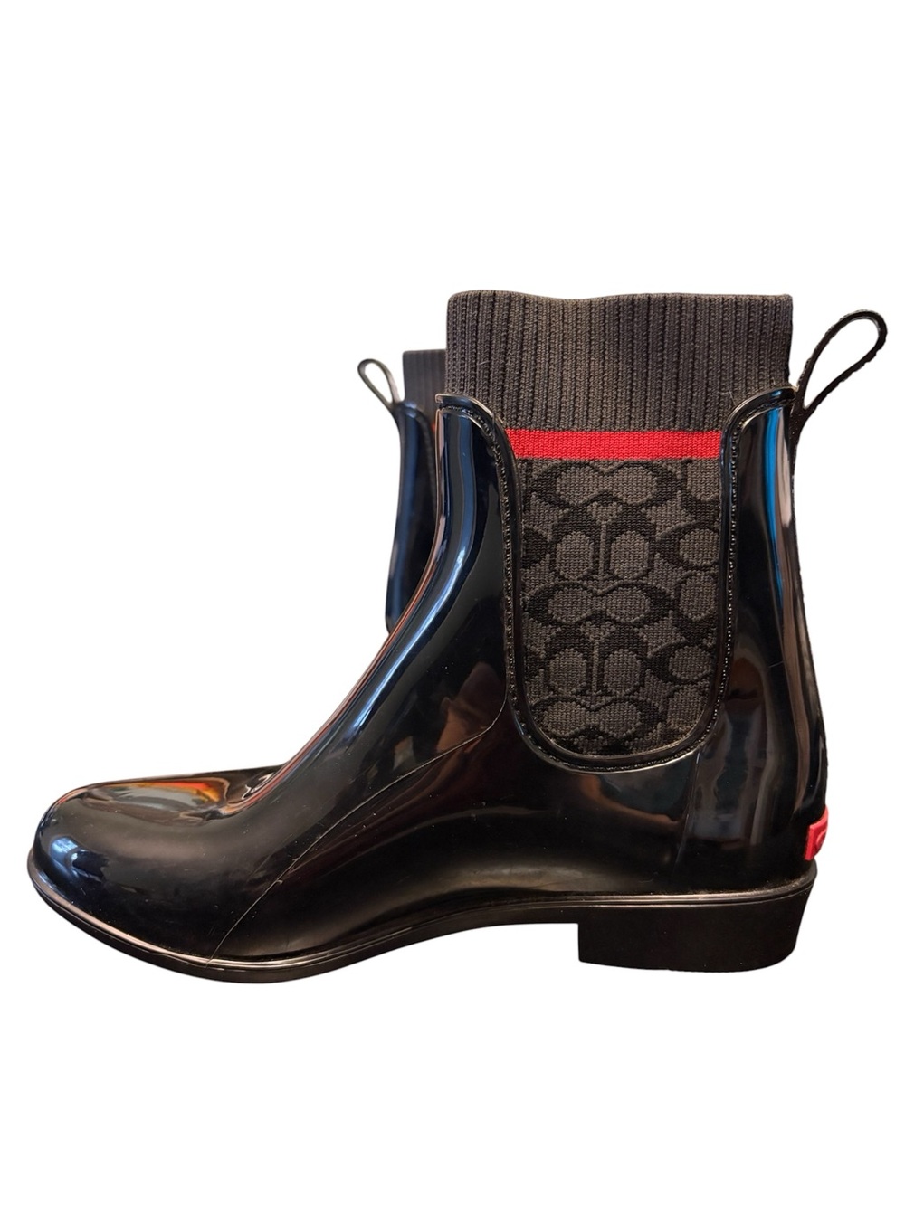 COACH Women's Rivington Logo Rain Boots size 7 NWT